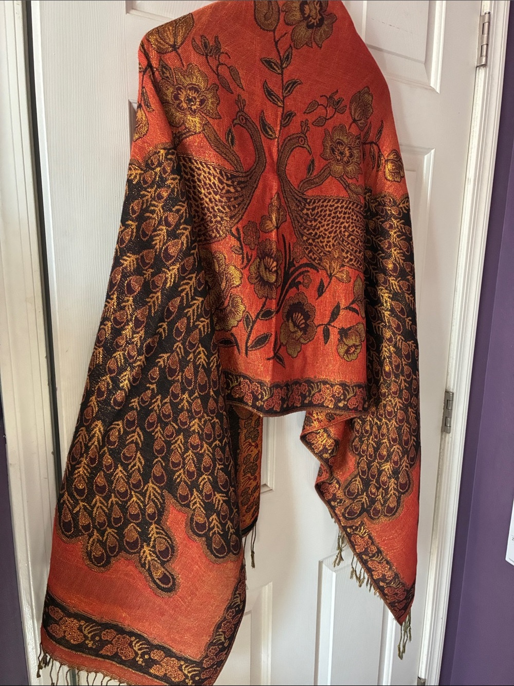 REVERSIBLE SILK BLEND PASHMINA - Picture 5 of 11